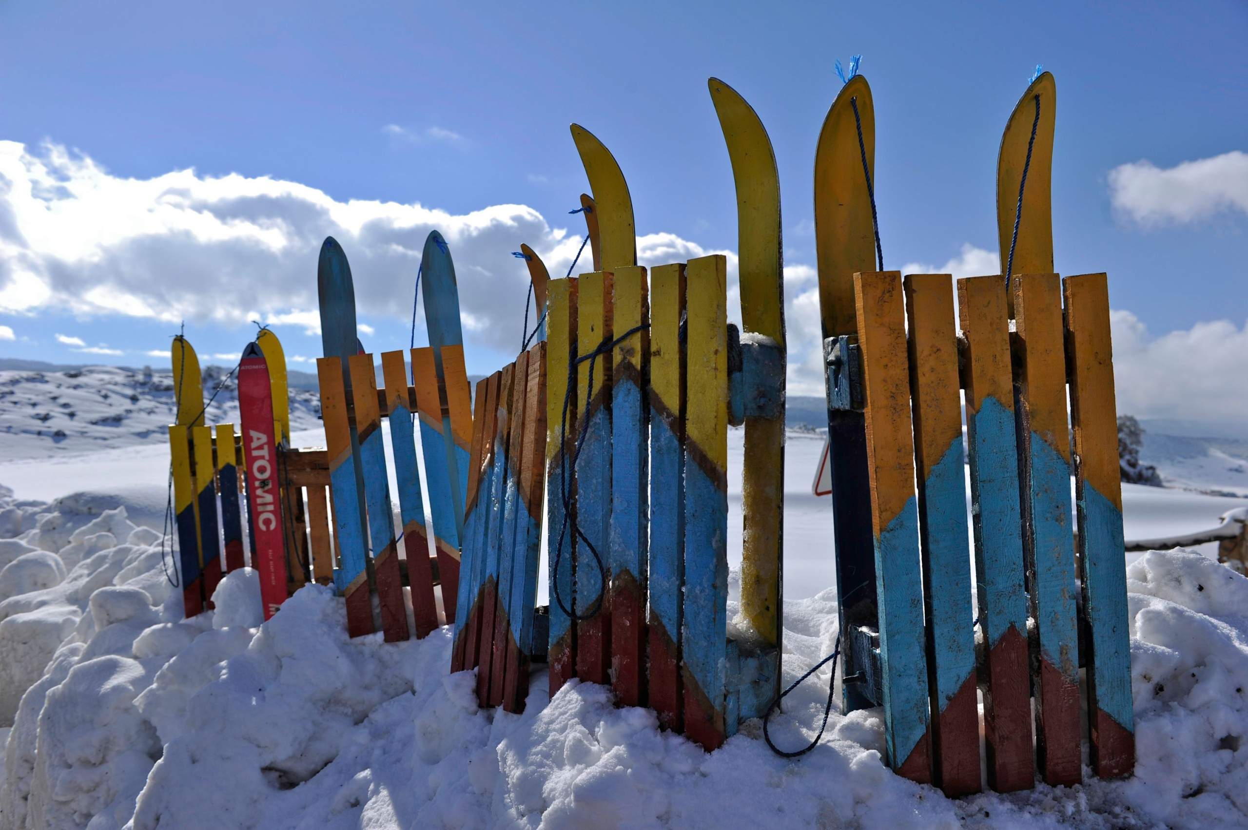 Skiing in the Atlas mountain